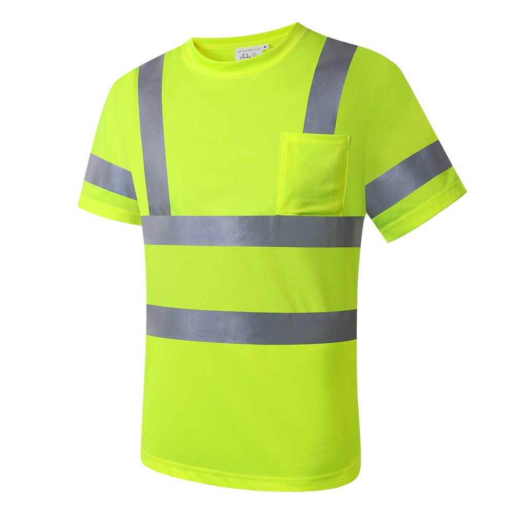 Summer Hi Vis Clothing - Hoge zichtbaarheidsshirts Veiligheid Korte mouw Maat