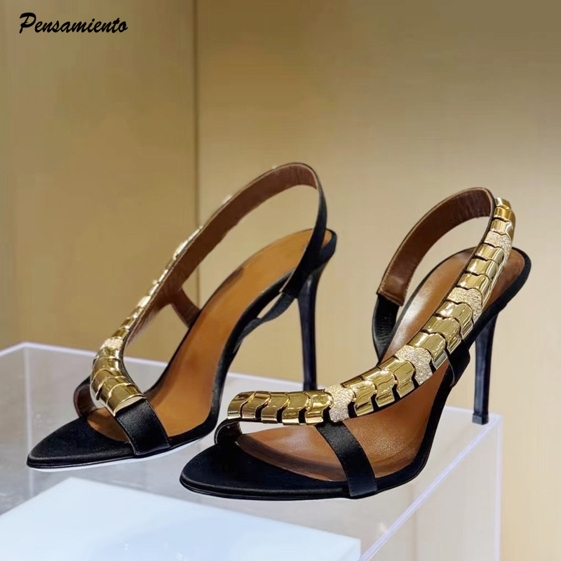 Summer Holiday Clothing Women - Luxe strass-pailletten satijnen dames gladiatorsandalen mode