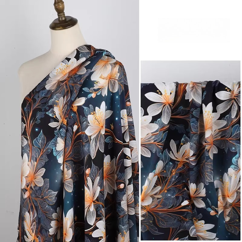 Soft Summer Yellow Clothing - 3D-geprinte bloemenrayonstof per meter voor kleding,