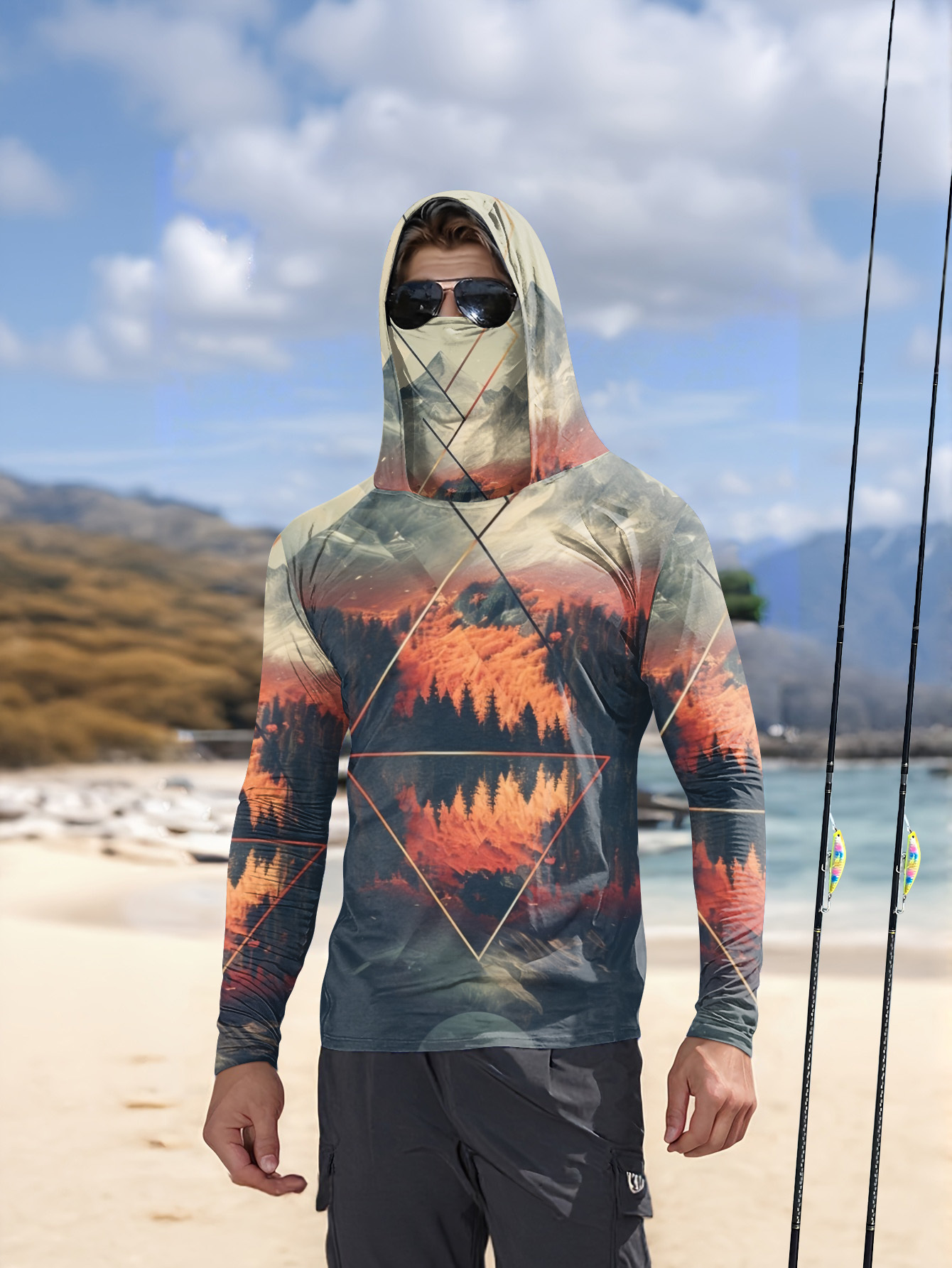 Summer Clothing Essentials - Outdoor heren vissershirt met capuchon, ingebouwd