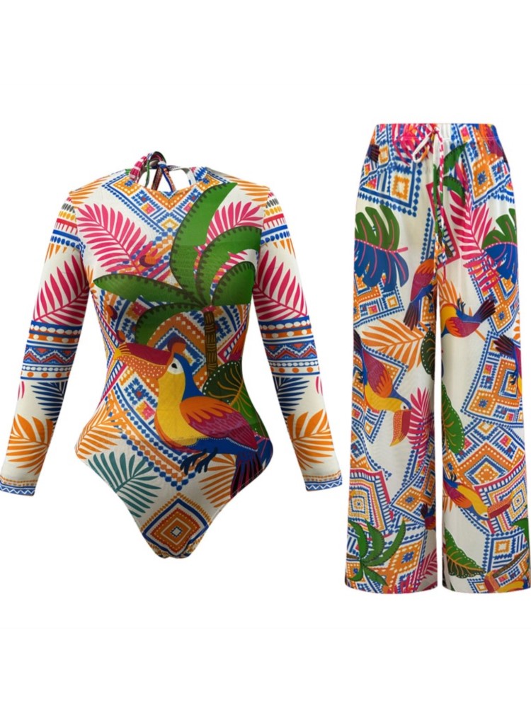 Swim Cover Up Mesh - 2-delige sets mesh badmode en broekjes