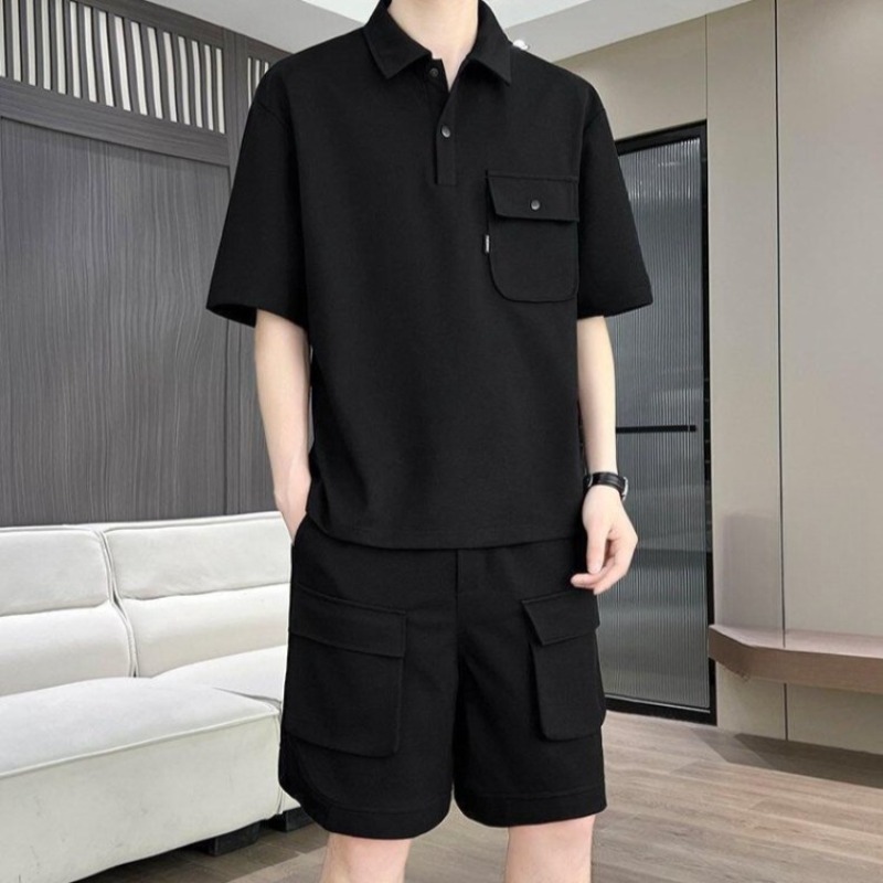 Summer Clothing Sets - Herens zomerset met korte mouwen, poloshirt