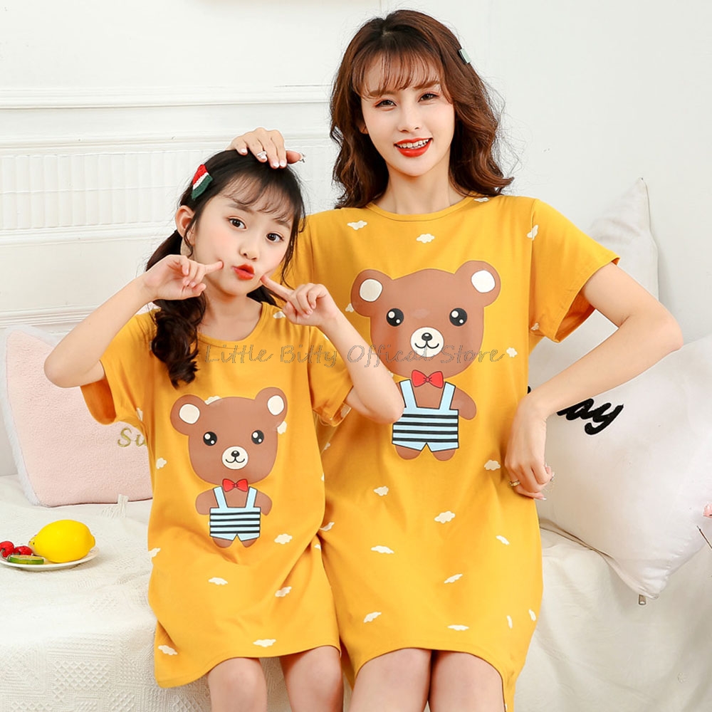 Summer Clothing Teen Girls - Zomer Moeder Dochter Nachtjurk Familie Pyjama