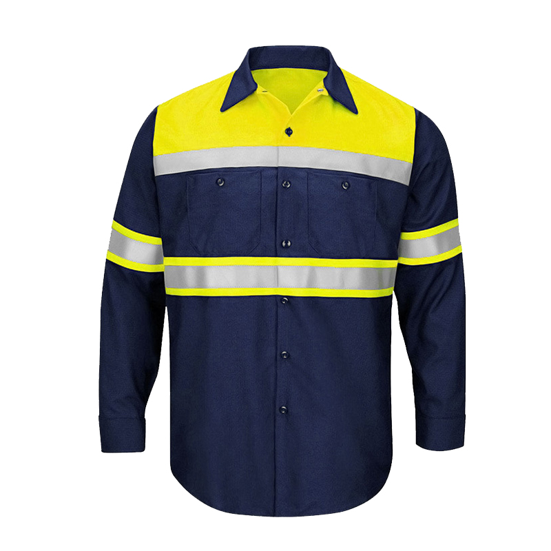 Summer Hi Vis Clothing - Heren Shirt Lange Mouwen 100% Katoen
