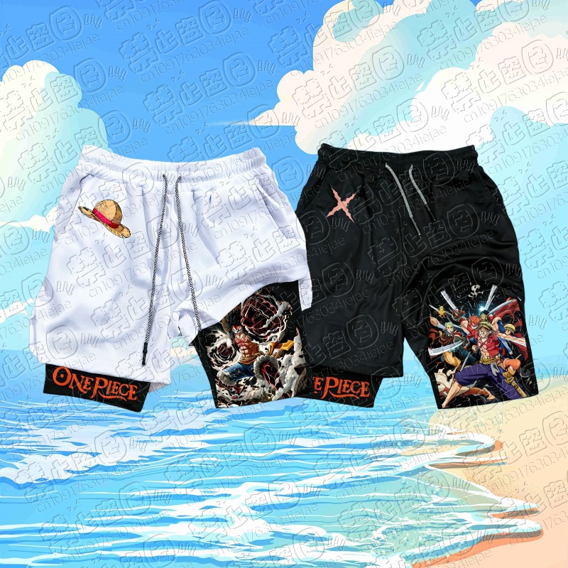 Summer Clothing Layering - 2026 Een Stuk Luffy Print Shorts