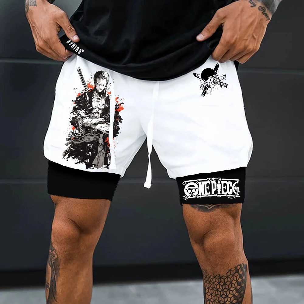 Summer Clothing Layering - Bandai One Piece Luffy bedrukte dubbellaagse
