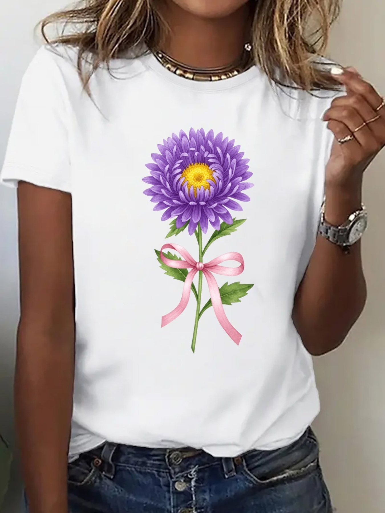 Soft Summer Yellow Clothing - Plus-size dameskleding, zwaar, losvallend T-shirt -