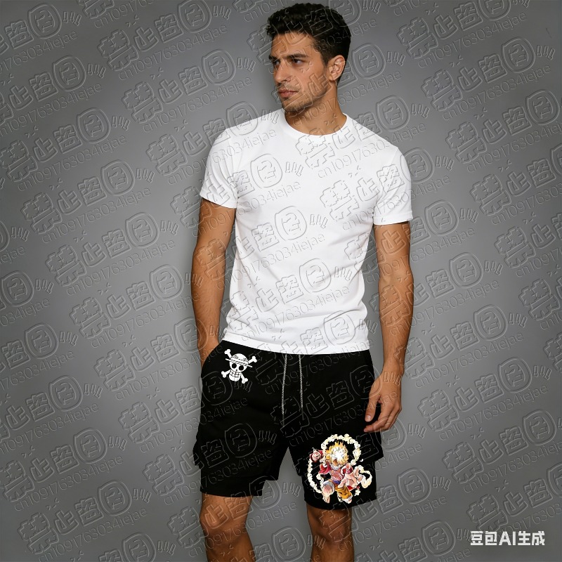 Summer Clothing Layering - 2026 Een Stuk Luffy Print Shorts