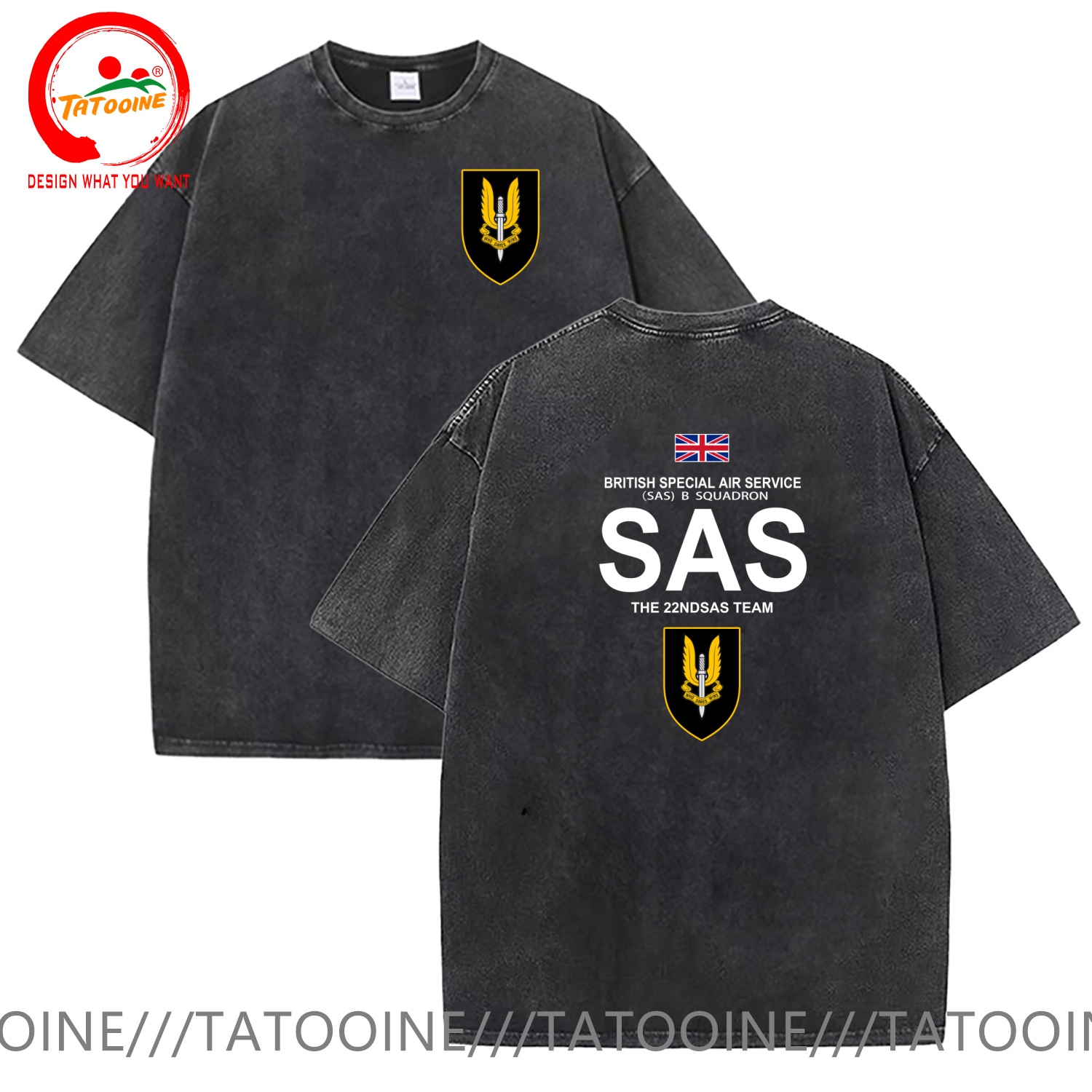 Summer Clothing Uk - Vintage gewassen katoenen T-shirt grappige ontwerper