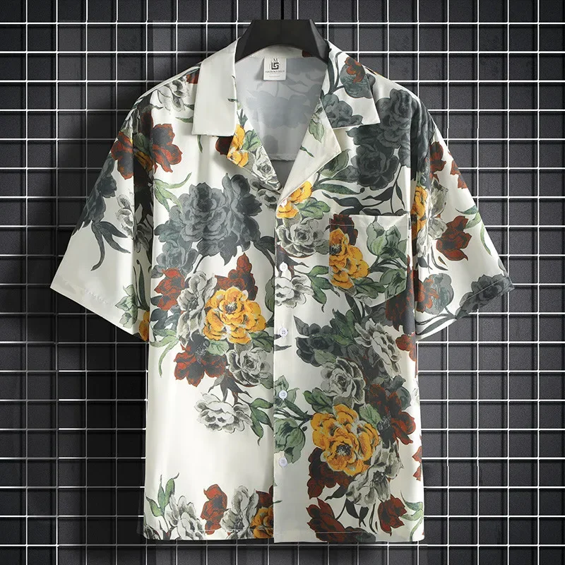 Summer Clothing Styles Men - Bedrukt overhemd Heren overhemd met korte