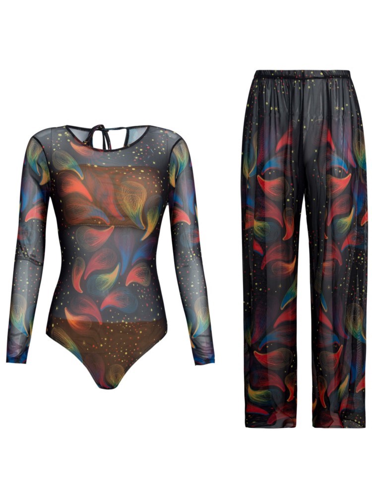 Swim Cover Up Mesh - 2-delige sets mesh badmode en broekjes