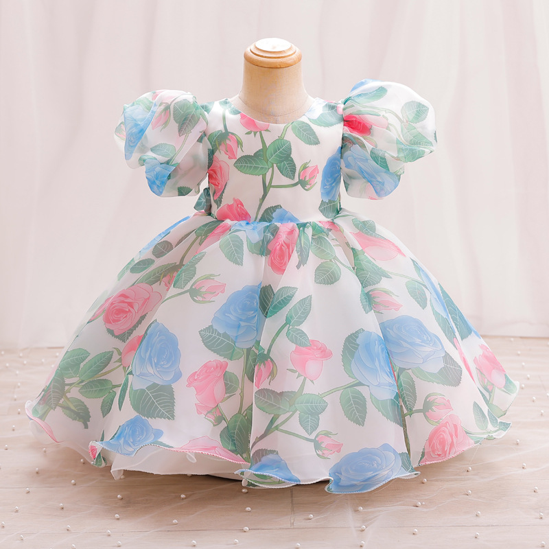 Summer Clothing Layering - 0-6 jaar oude organza zomerjurk met