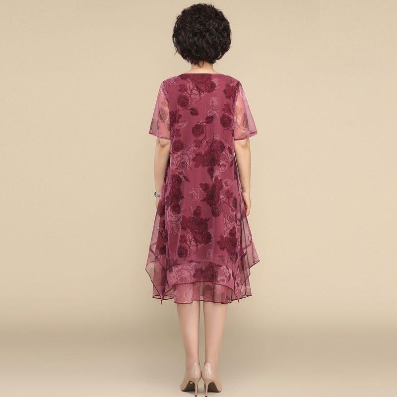 Nieuwe O-hals Korte Mouw Jurke - Summer Clothing For 60 Year Old Woman recensie en prijs