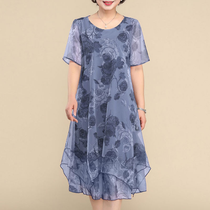Nieuwe O-hals Korte Mouw Jurke - Summer Clothing For 60 Year Old Woman recensie en prijs