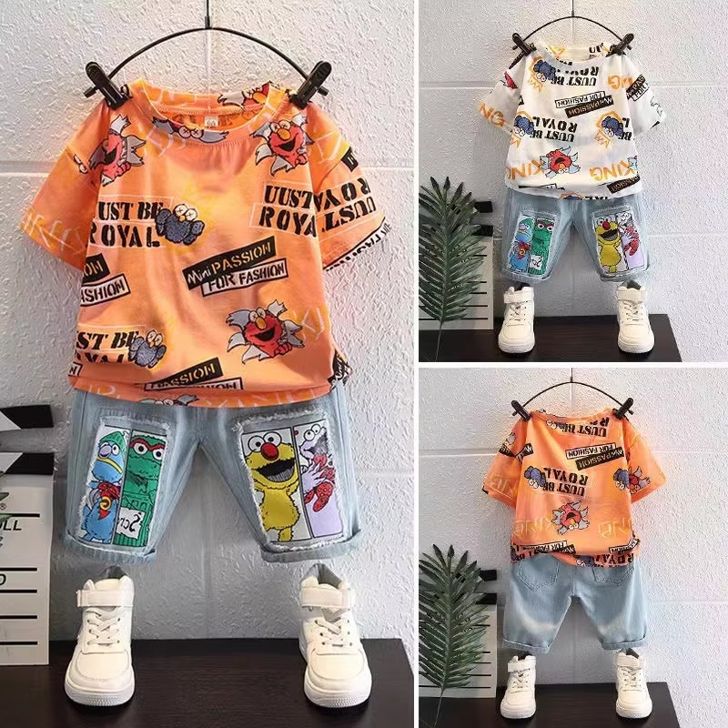 Schattig cartoonprint korte mo - Summer Clothing Drawing For Kids recensie en prijs