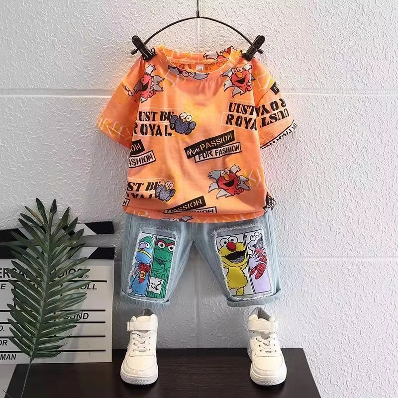 Schattig cartoonprint korte mo - Summer Clothing Drawing For Kids recensie en prijs