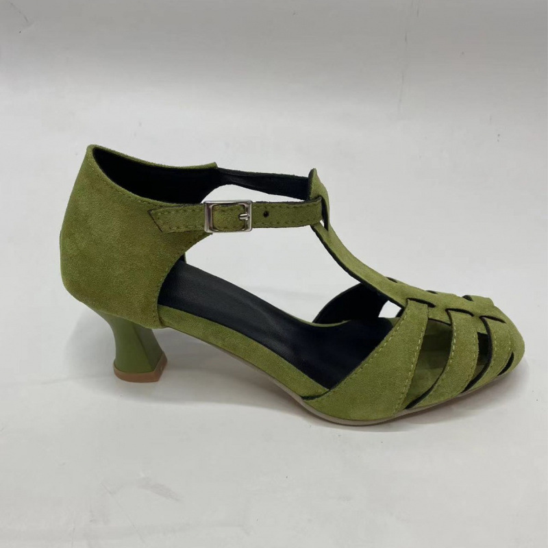 Dames Groene Suède Kitten Heel - Summer Holiday Clothing Women recensie en prijs