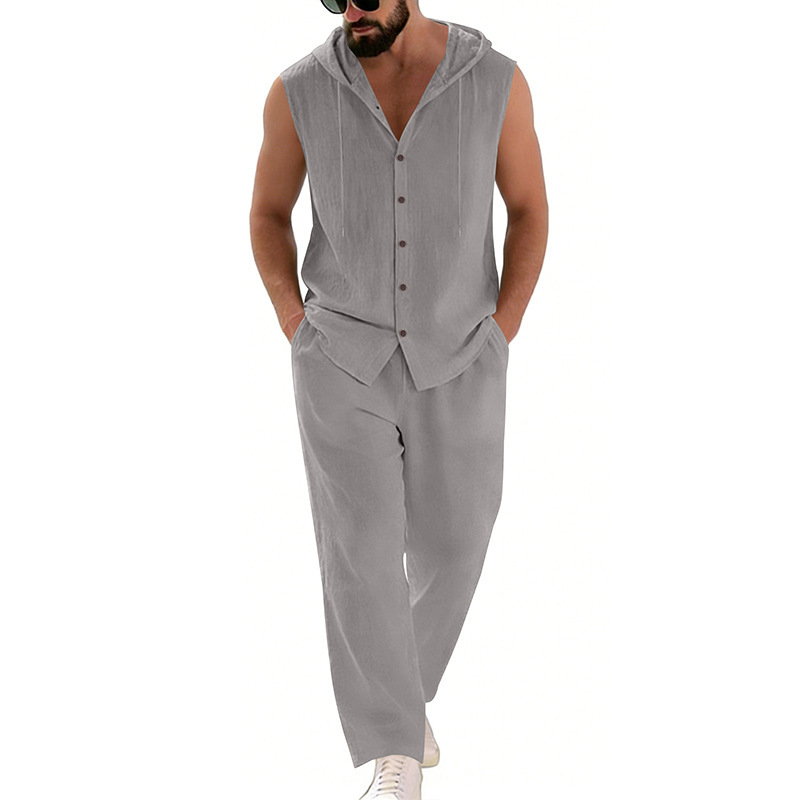 Casual linnen pak voor heren,  - Summer Clothing Sets recensie en prijs