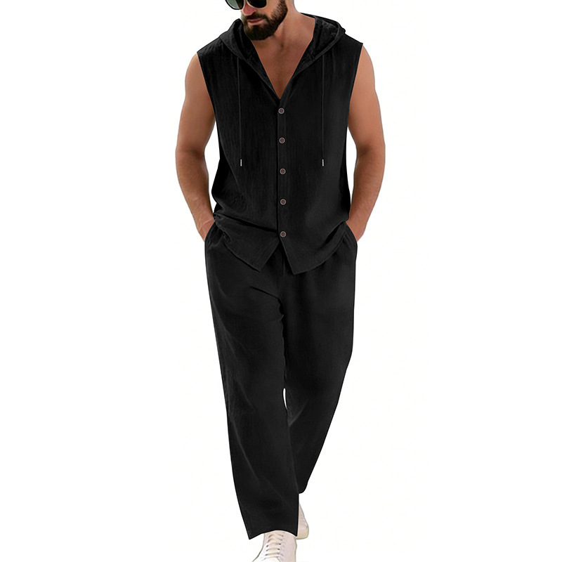 Casual linnen pak voor heren,  - Summer Clothing Sets recensie en prijs
