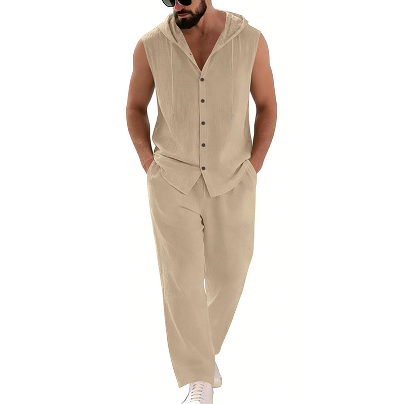 Casual linnen pak voor heren,  - Summer Clothing Sets recensie en prijs