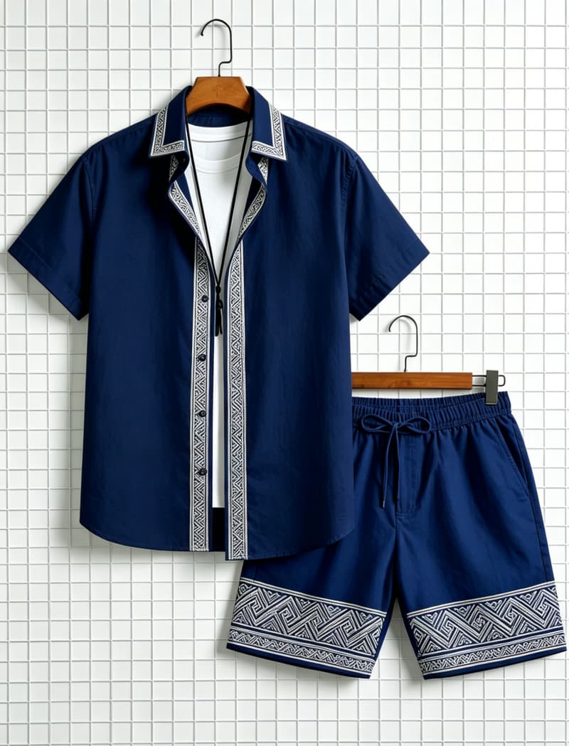 Herenset met etnische print, k - Summer Clothing Essentials recensie en prijs